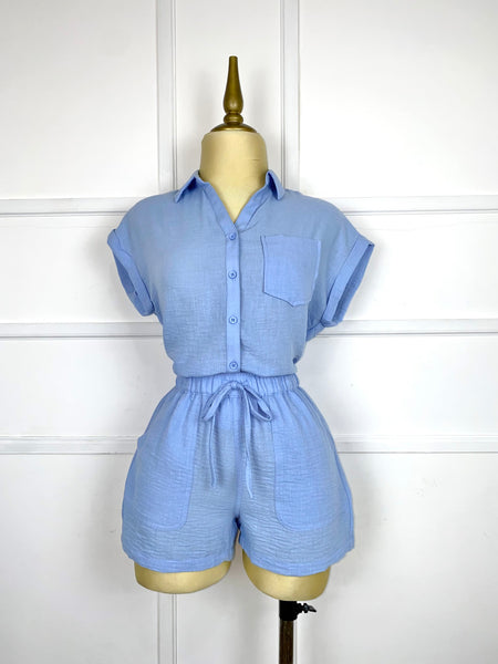 Set baby blue tipo lino