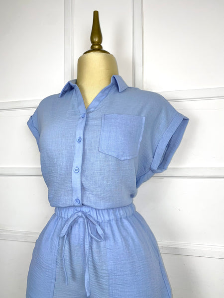 Set baby blue tipo lino