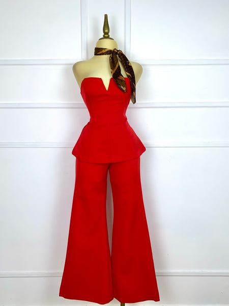 Set rojo tomate liso