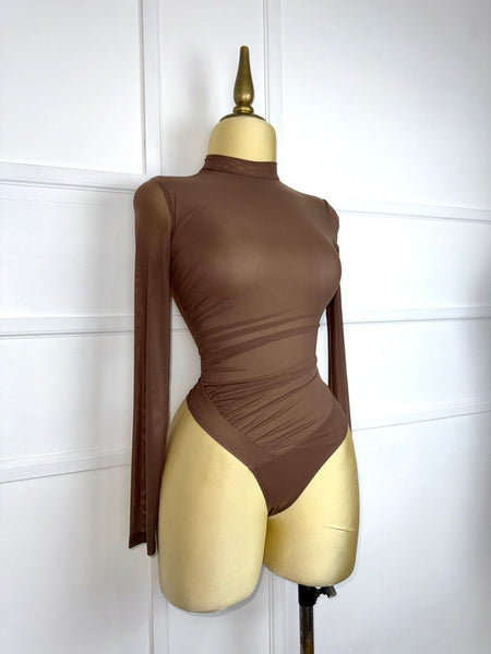 Bodysuit café mesh