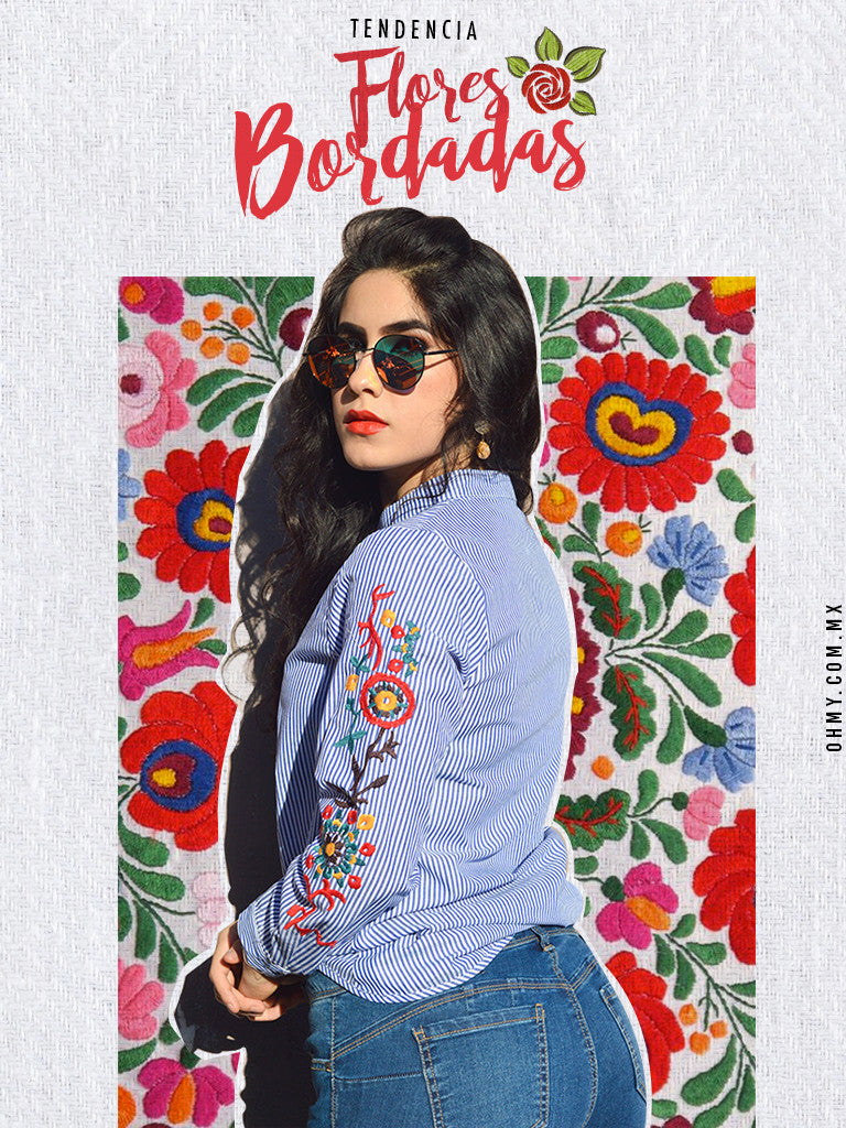 Tendencia: Flores bordadas