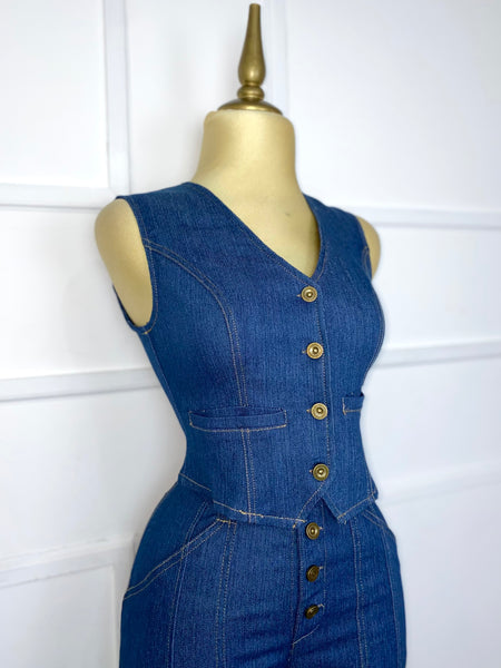 Set mezclilla top y pantalón