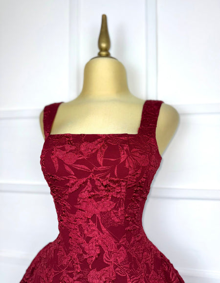 Vestido corto brocado corte A (2 colores)