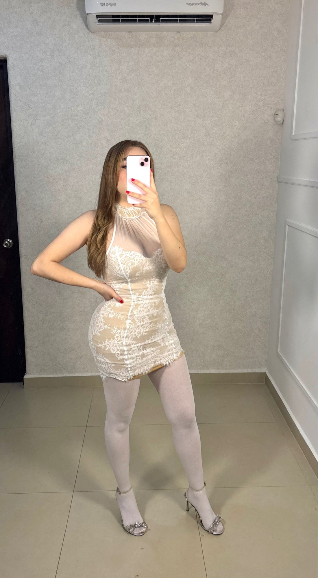 Vestido blanco encaje