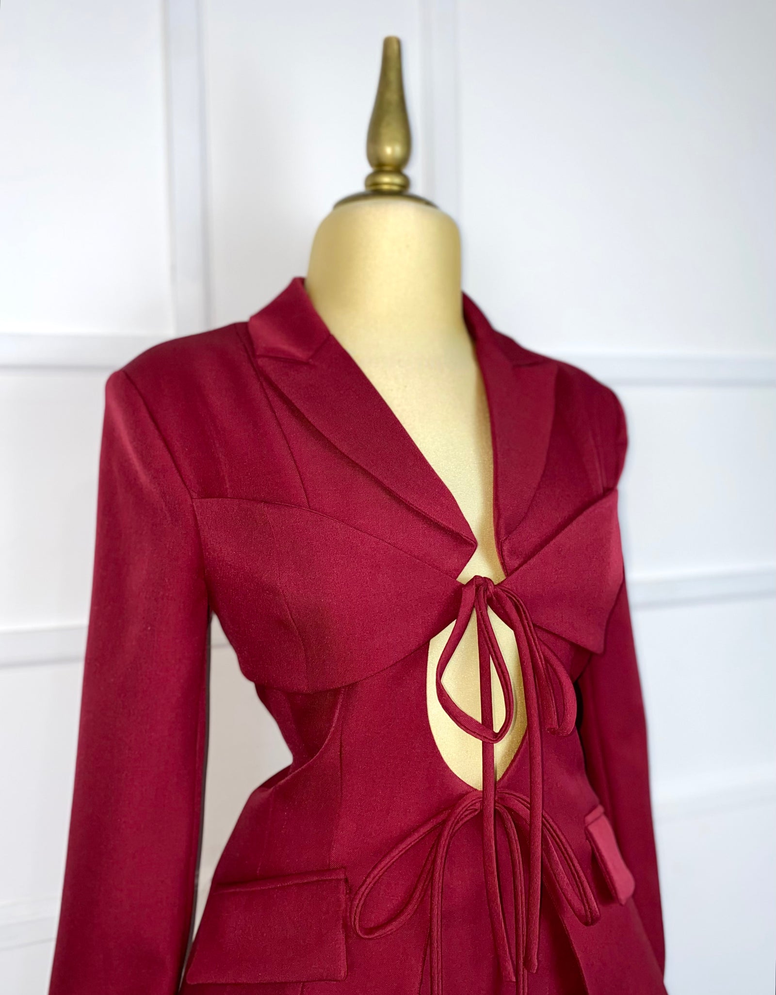 Set tinto listones 2 piezas (blazer y falda)