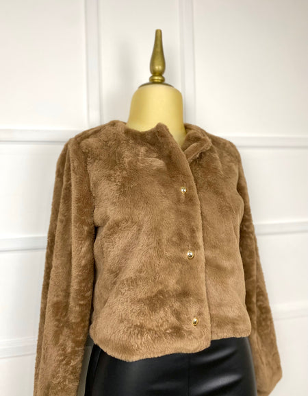 Saco de peluche con botones dorados (2 colores)