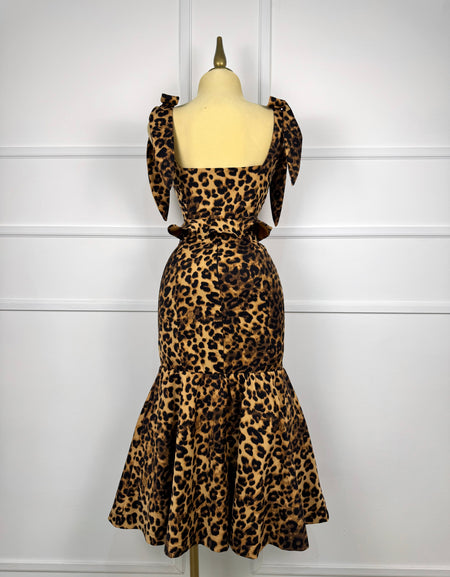 Set animal print con moños