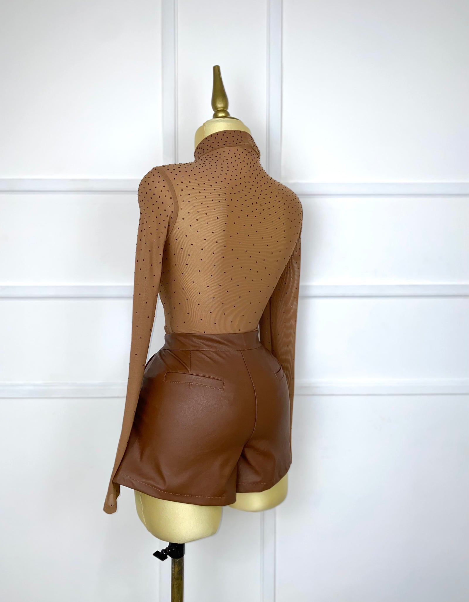 Bodysuit transparencia y pedrería (2 colores)