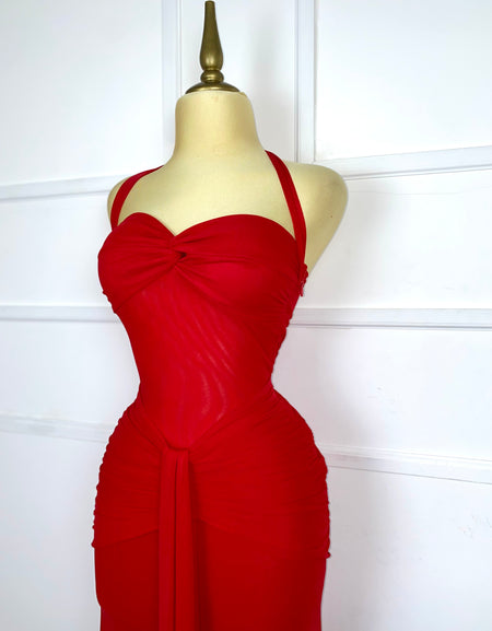 Vestido rojo largo