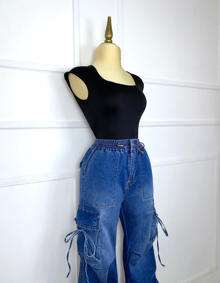 Pantalón mezclilla cargo