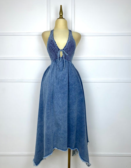 Vestido mezclilla asimétrico