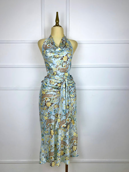 Set satinado con estampado