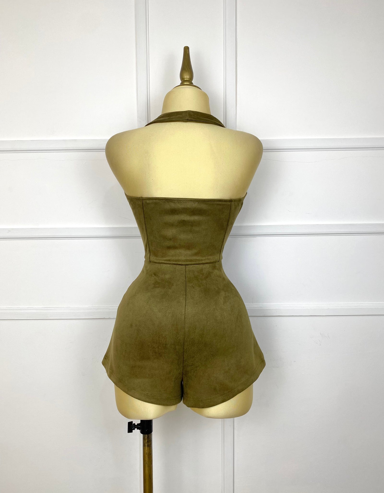 Jumper verde gamuza con botones