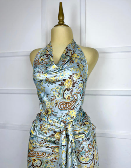 Set satinado con estampado