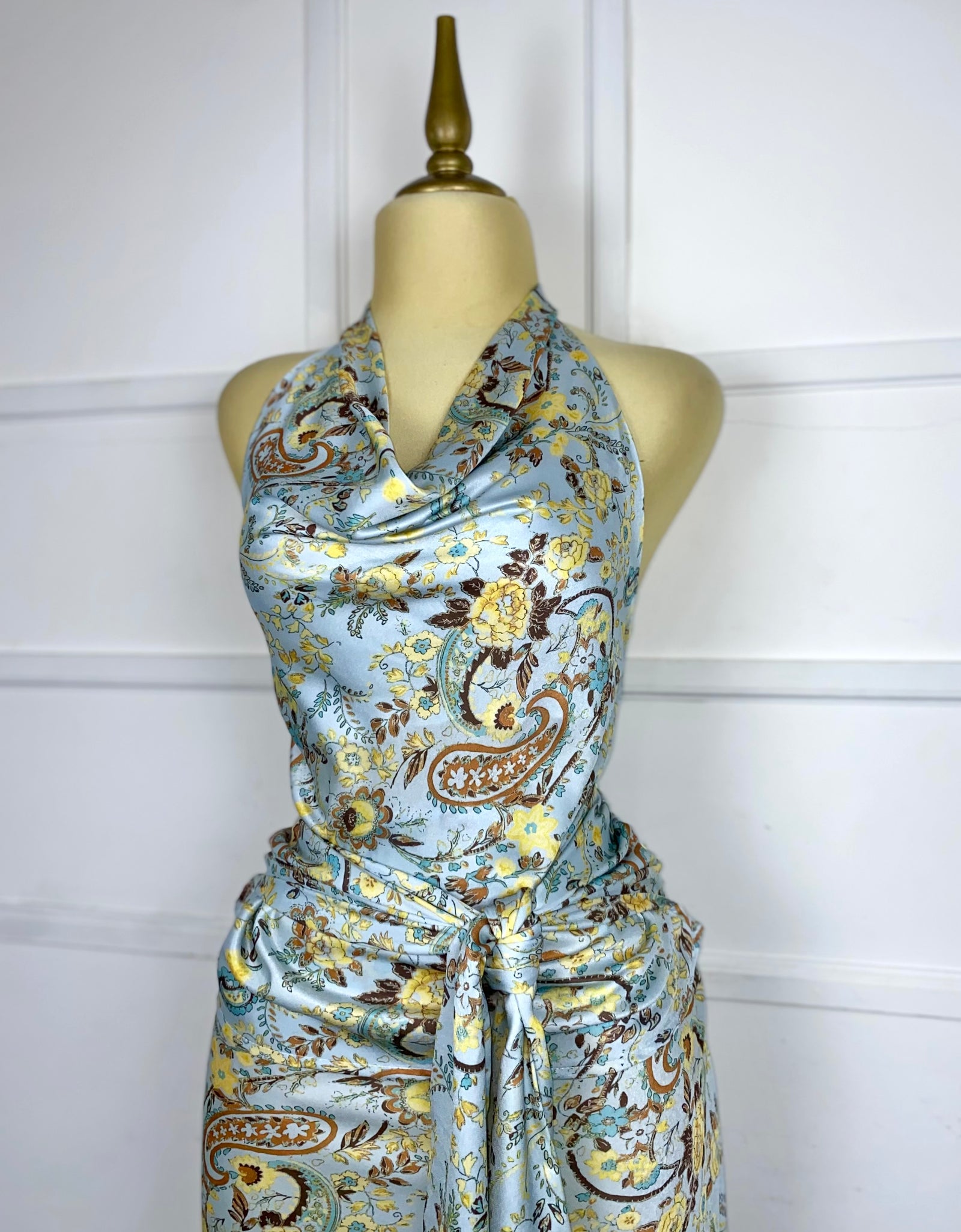 Set satinado con estampado