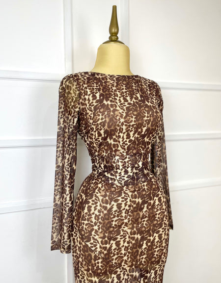 Set animal print asimétrico