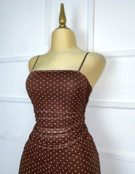 Set café polka dots mesh