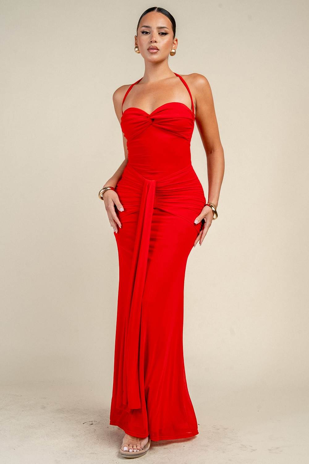 Vestido rojo largo