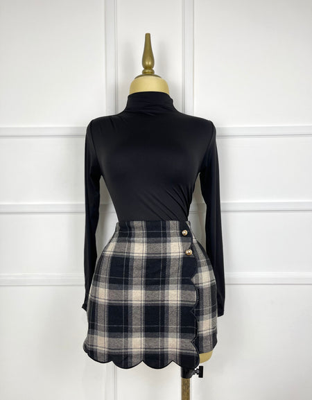 Short falda de cuadros