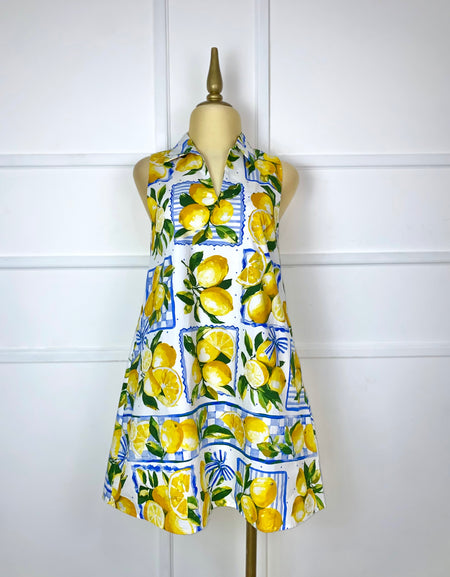 Vestido holgado estampado limones