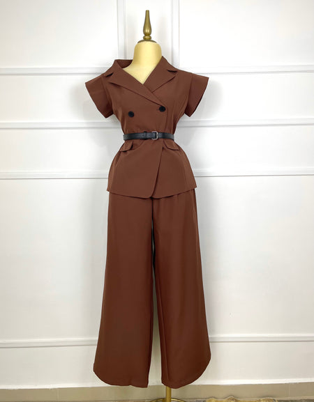 Set cafe asimétrico con cinto