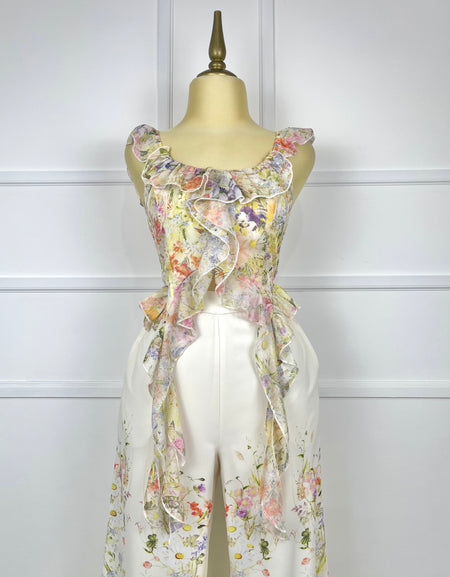 Set con estampado de flores