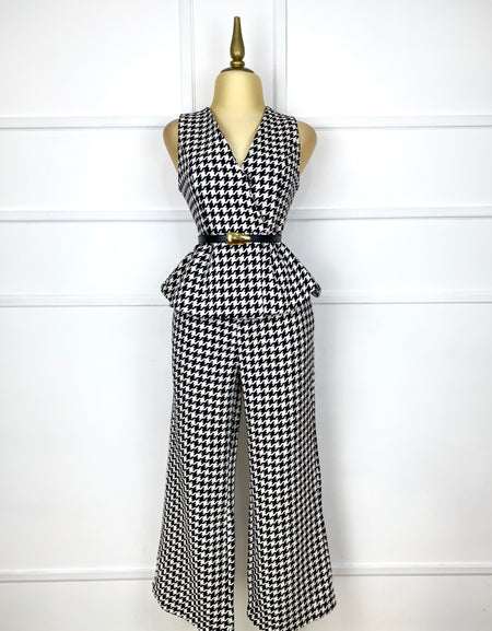 Set pata de gallo con cinto