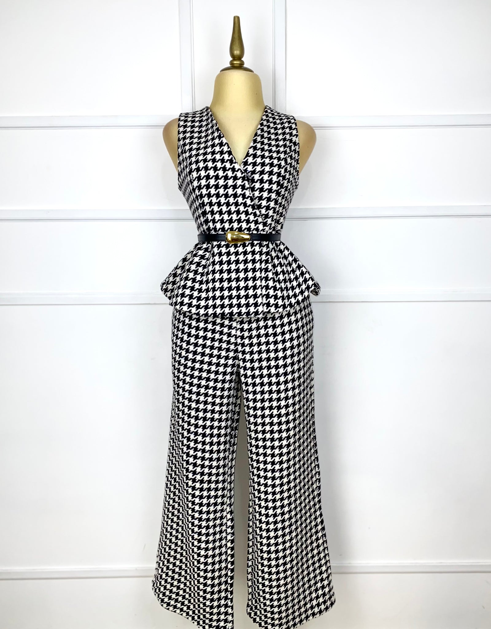 Set pata de gallo con cinto