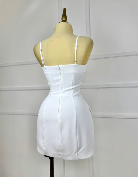Vestido blanco con botones