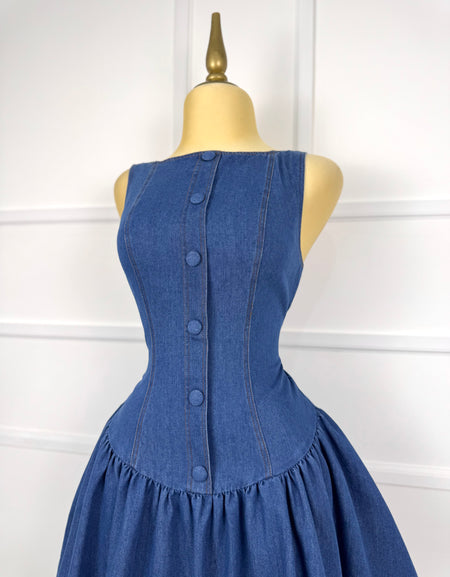 Vestido mezclilla botones
