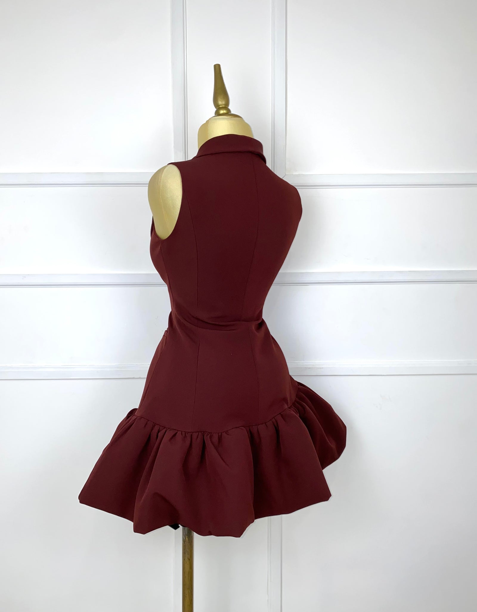 Vestido bombacho botones dorados