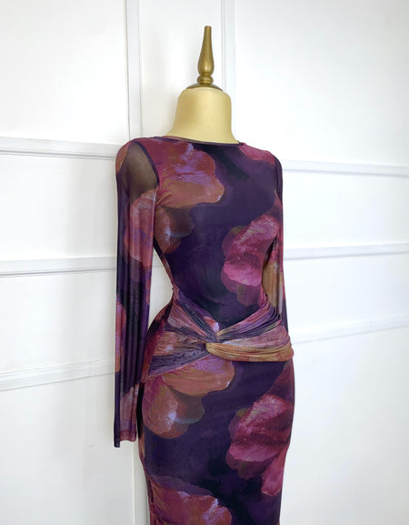 Vestido mesh estampado