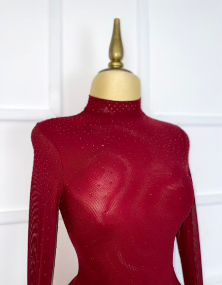 Bodysuit tinto pedrería