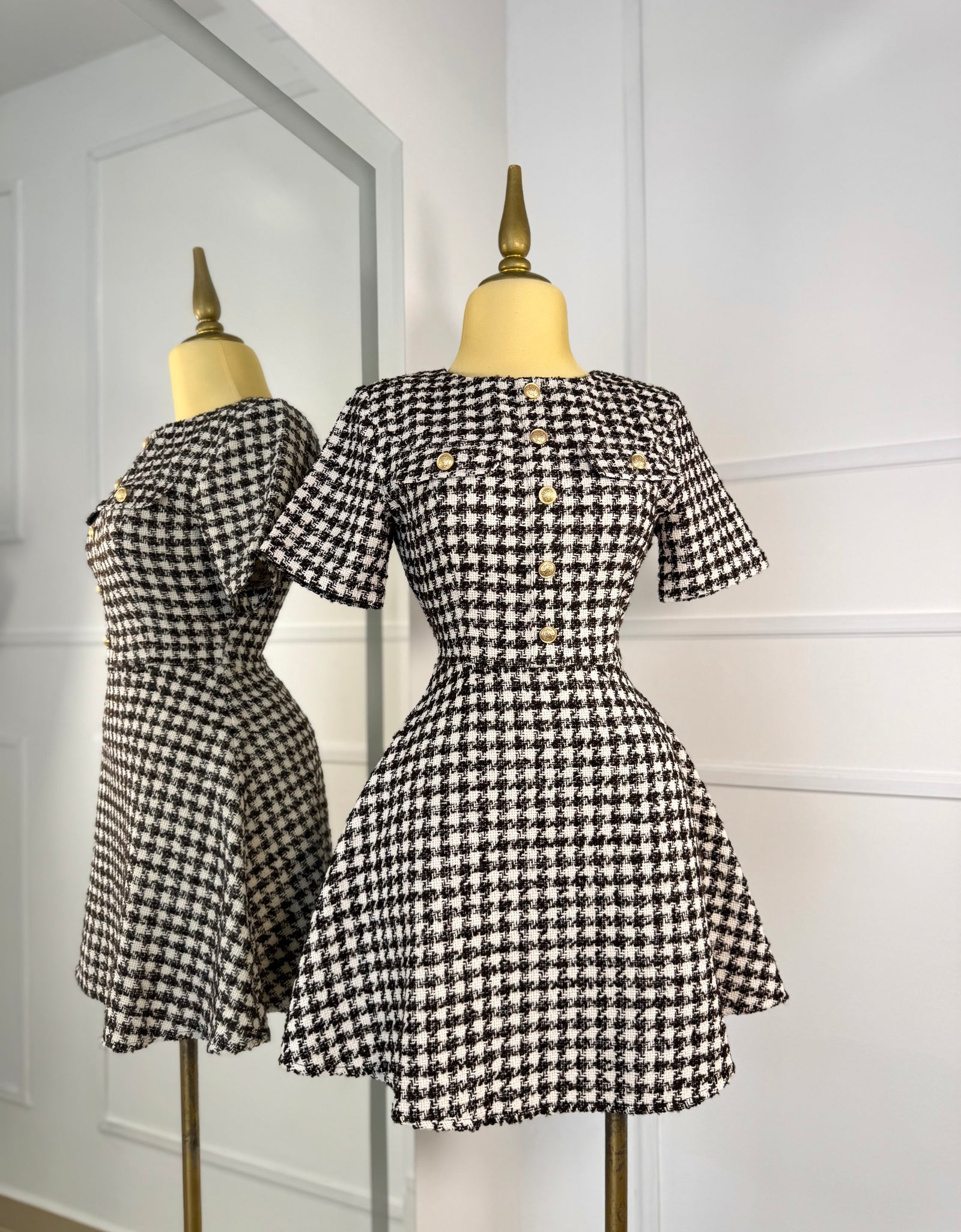 Vestido tweed corte A