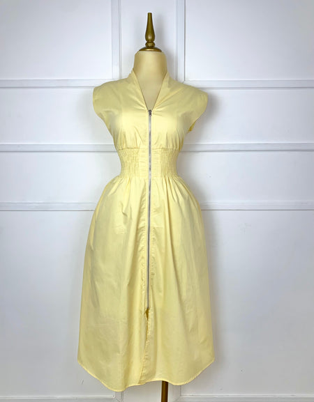 Vestido amarillo midi