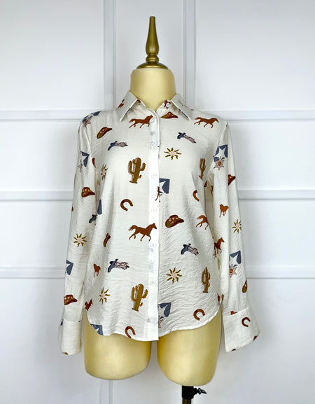 Camisa con estampado vaquero