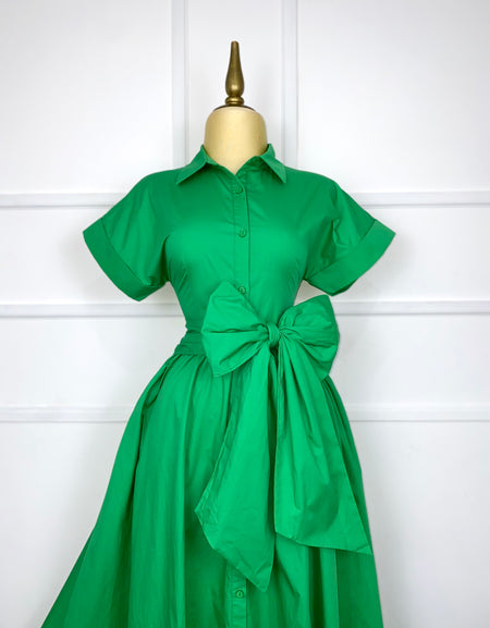 Vestido verde con botones