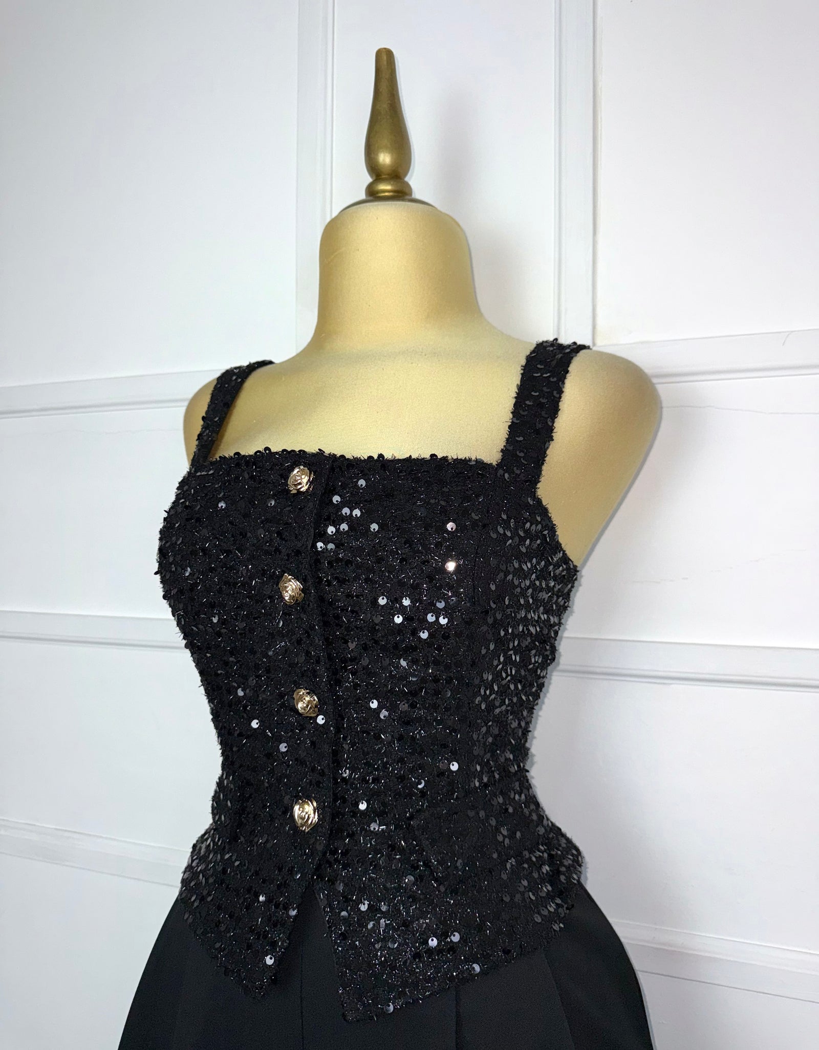 Palazzo negro tweed