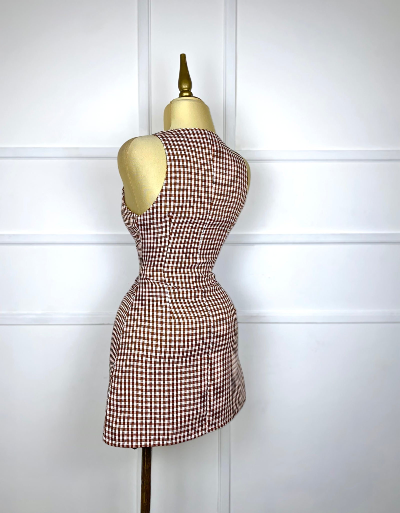 Vestido estampado cuadros