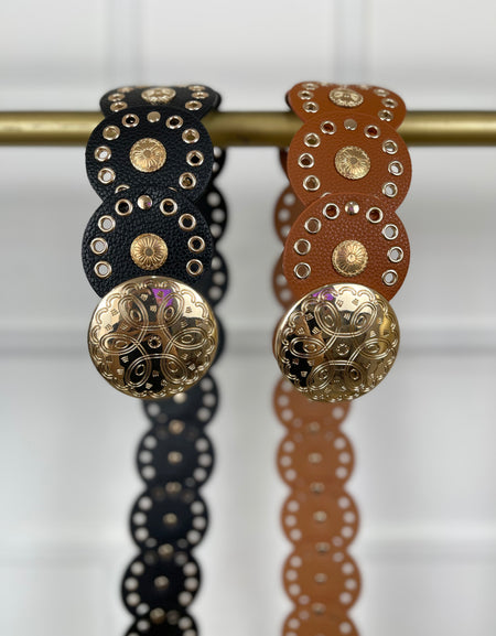 Cinto circular hebilla dorada (2 colores)