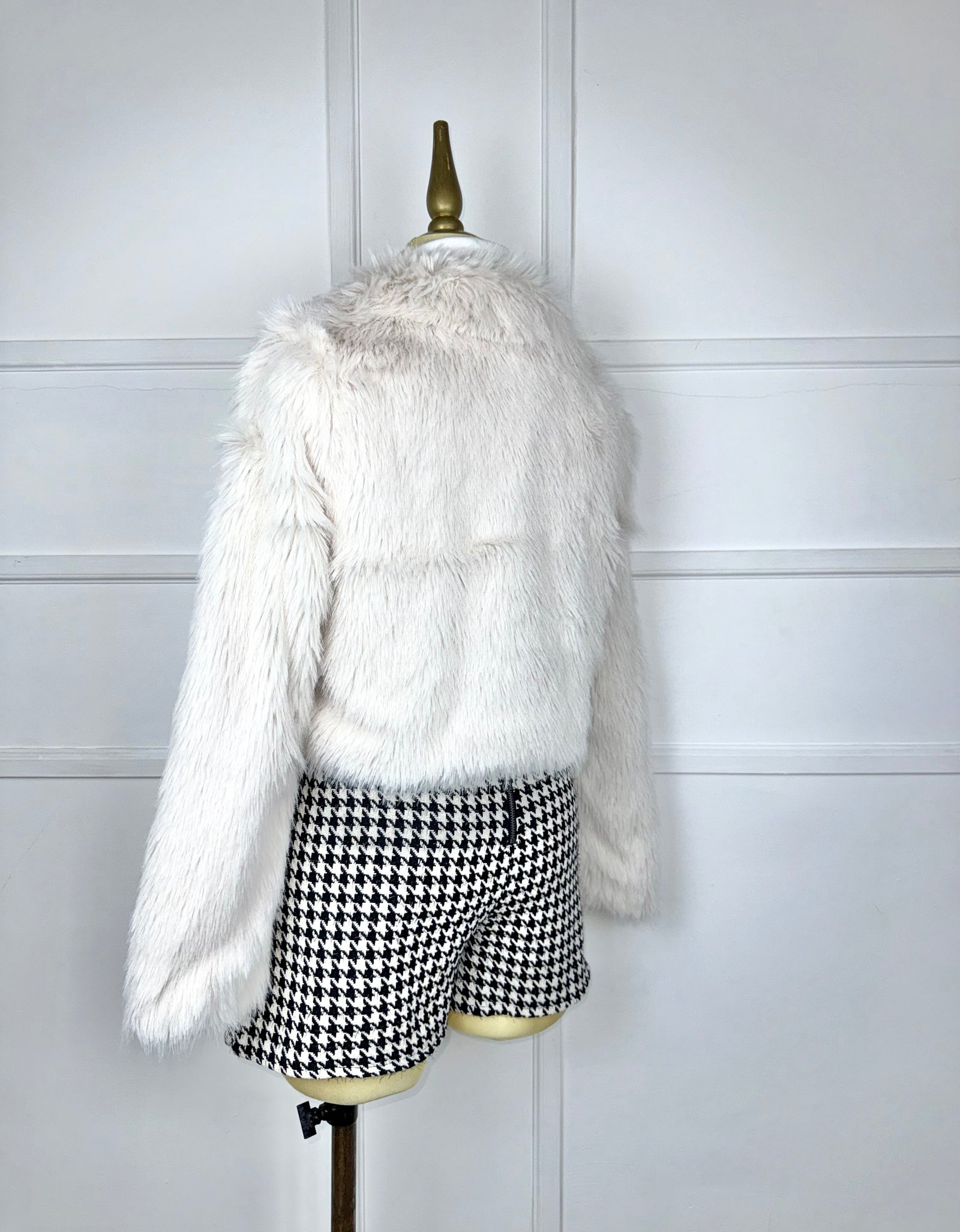 Saco beige de peluche