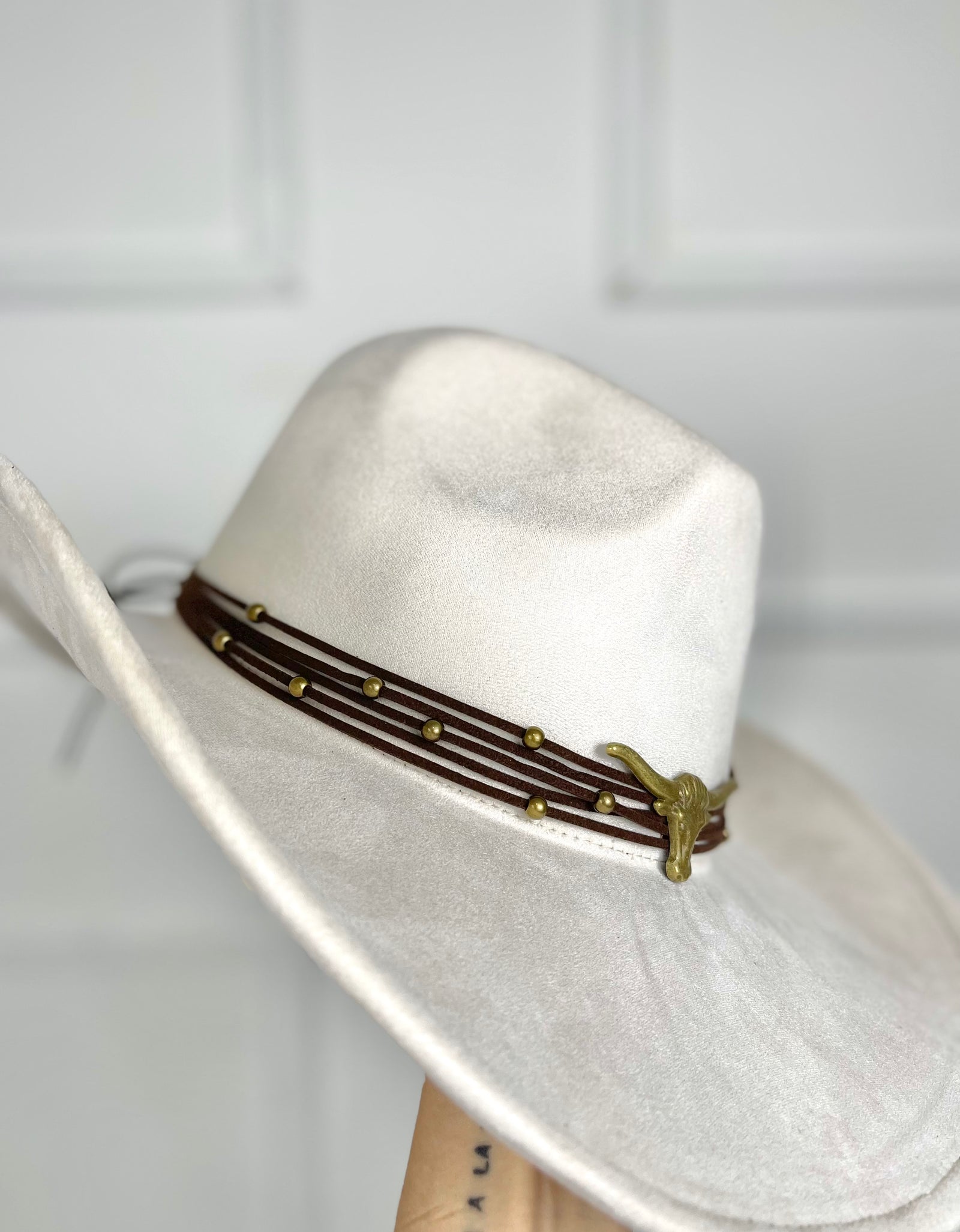 Sombrero beige gamuza