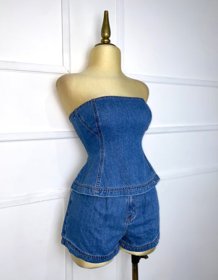 Set mezclilla blusa y short