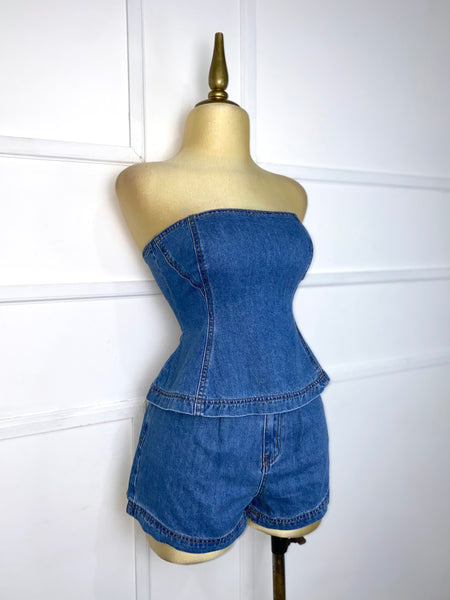 Set mezclilla blusa y short