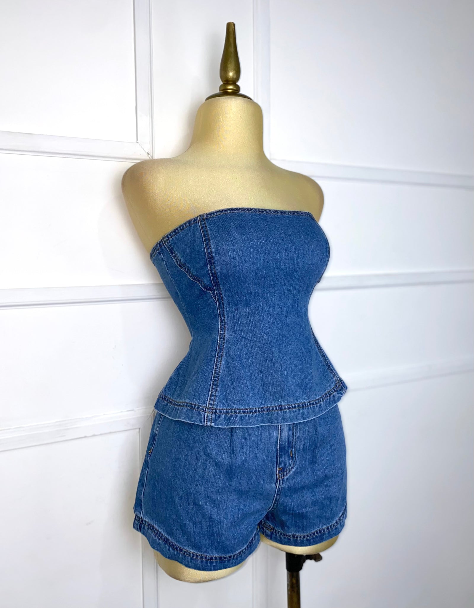 Set mezclilla blusa y short