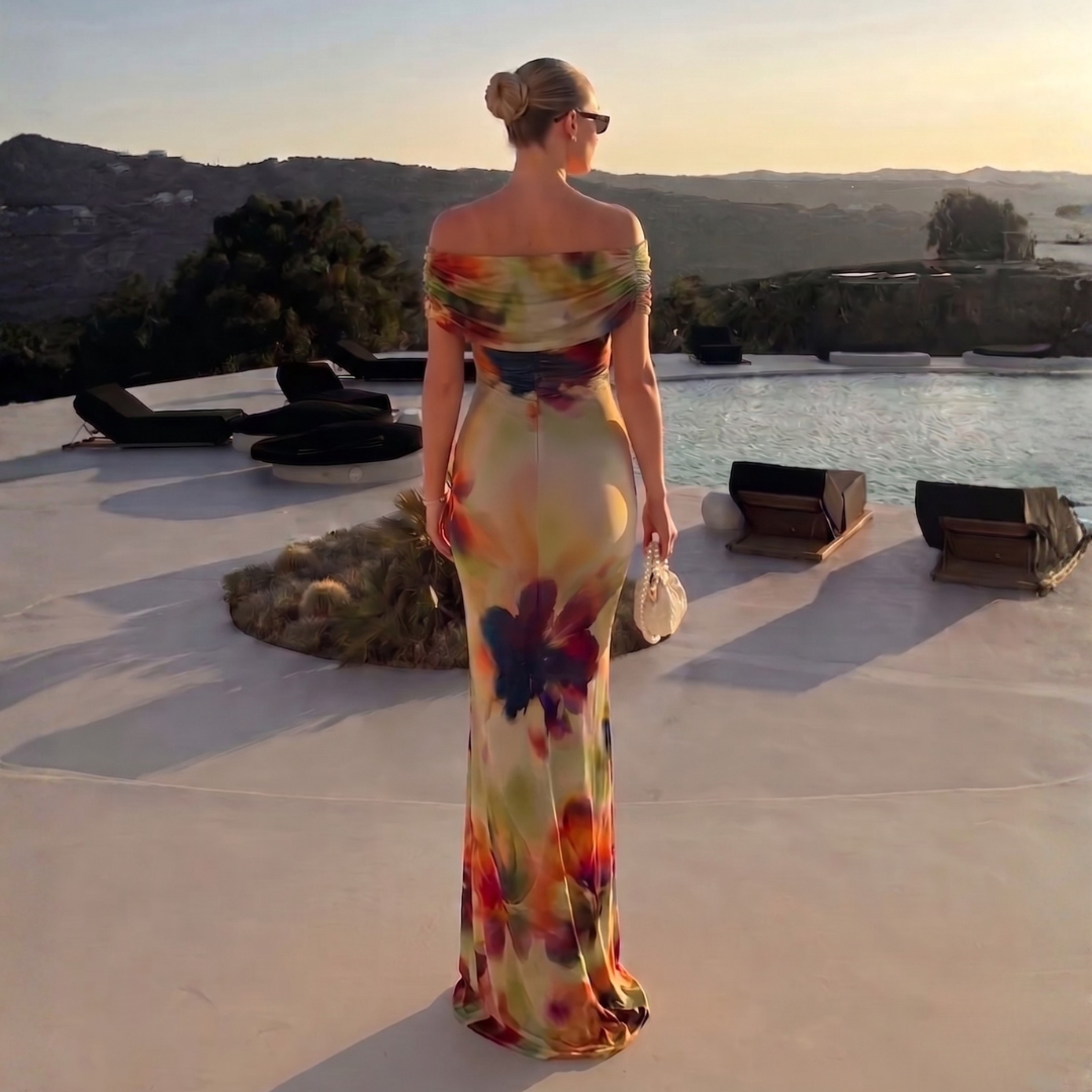 Vestido mesh estampado de flores