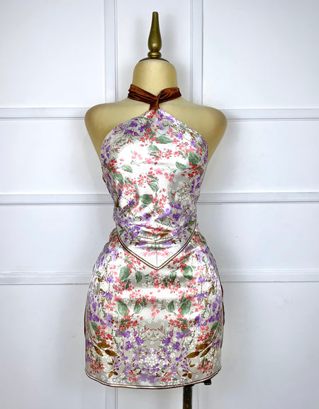 Vestido asimétrico estampado