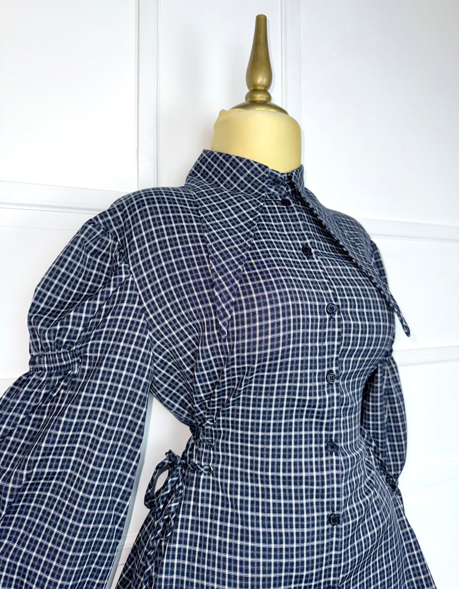 Camisa cuadros con cordones
