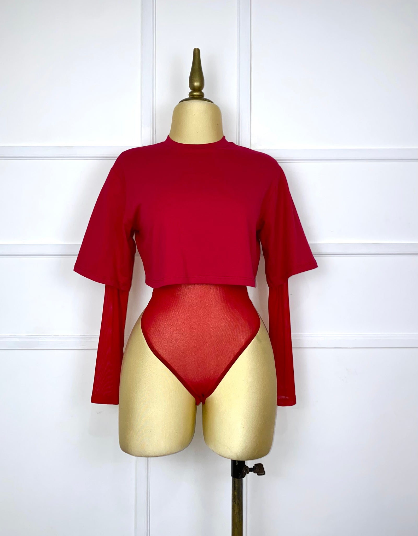 Bodysuit rojo mesh