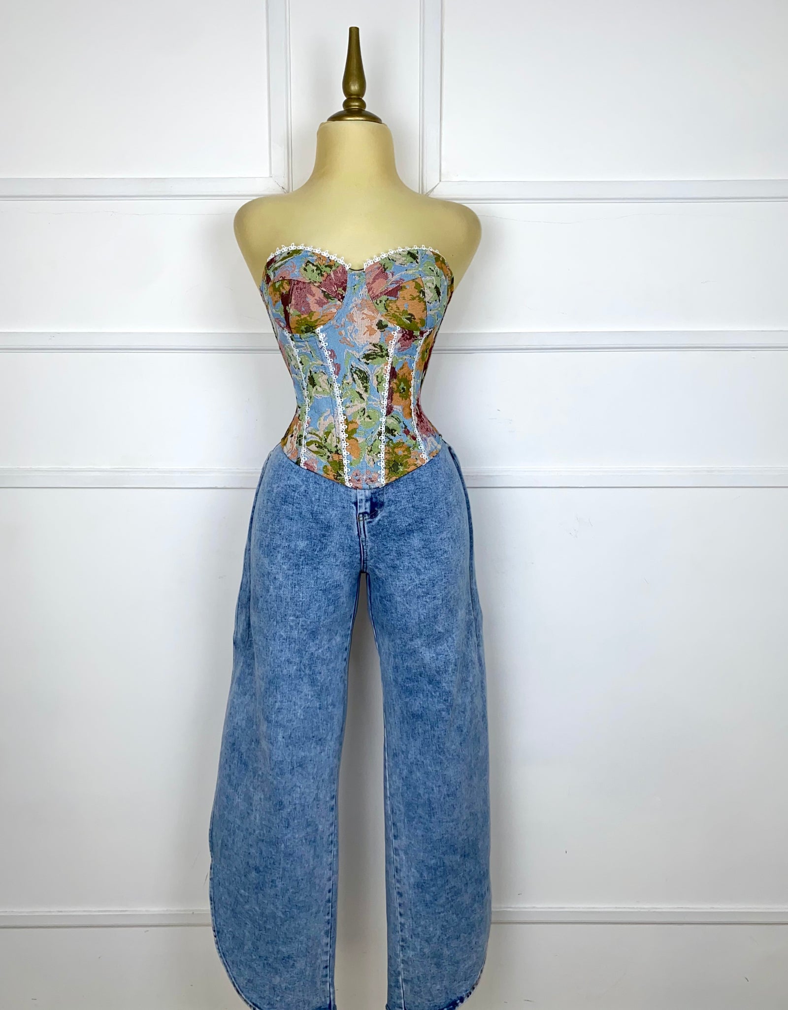 Corset multicolor con elástico